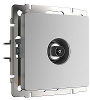 Розетка TV Проходная без рамки Werkel 1-м. серебряный глянцевый картинка